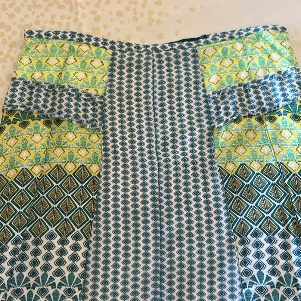 Colorful Geometric Patterned Prana Skirt